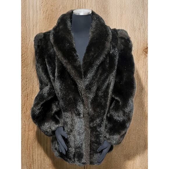 Women's Vintage 1980’s Donnybrook Faux Fur Coat Size 15 - Picture 2 of 16